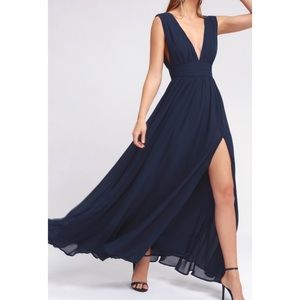 Navy blue maxi dress
